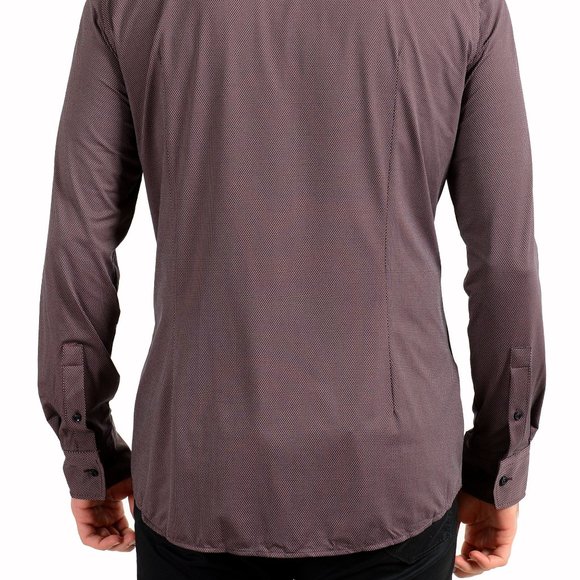 Hugo Boss Men's "Jason" Slim Fit Geometric Print Long Sleeve Dress Shirt - Picture 3 of 9